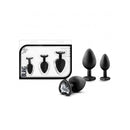 Luxe Bling Plugs Training Kit Black With White Gems
