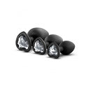 Luxe Bling Plugs Training Kit Black With White Gems