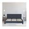 Sienna Luxury Bed Frame Base And Headboard Solid Wood Queen Charcoal