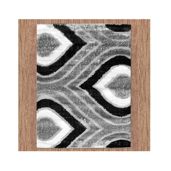 Luxury Shaggy Grey Hallway Runner Rug
