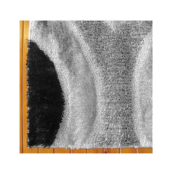 Luxury Shaggy Grey Hallway Runner Rug