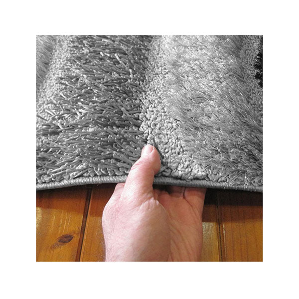 Luxury Shaggy Grey Hallway Runner Rug