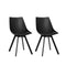 Set Of 2 Lylette Dining Chairs Cafe Chairs Pu Leather Padded Seat