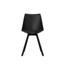 Set Of 2 Lylette Dining Chairs Cafe Chairs Pu Leather Padded Seat