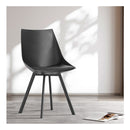 Set Of 2 Lylette Dining Chairs Cafe Chairs Pu Leather Padded Seat
