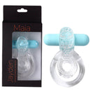 Maia Jayden Clear Blue Usb Rechargeable Vibrating Cock And Ball Rings