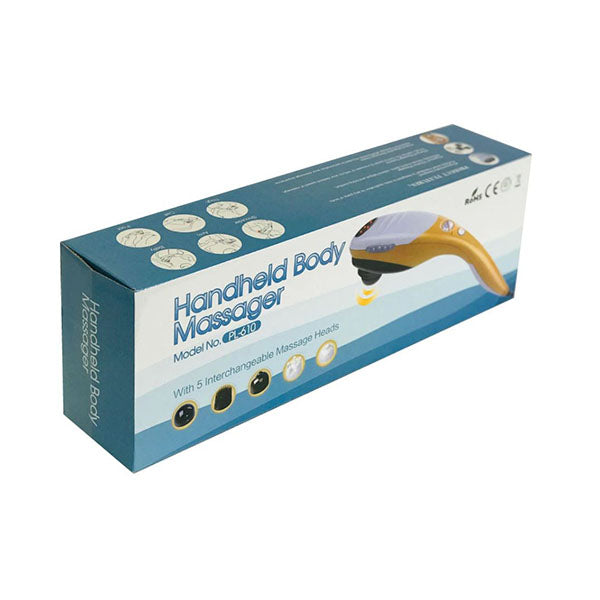 Full Body Handheld Massager Machine Red 6 Massage Heads