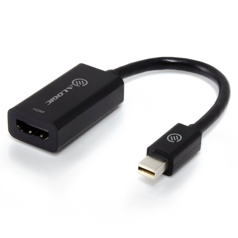 ALOGIC Elements 20cm Mini DisplayPort to HDMI Adapter - Male to Female - BlackCommercial Packaging