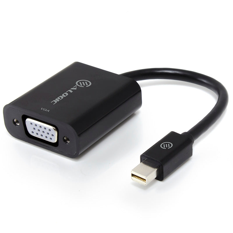 ALOGIC Elements 20cm Mini DisplayPort to VGA Adapter - Male to Female - Black