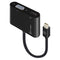 Alogic 2 In 1 Mini Displayport To 4K Hdmi Vga Adapter Male To 2 Female