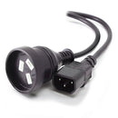 Alogic 150Cm Iec C14 To Aus 3 Pin Mains Plug Male To Female