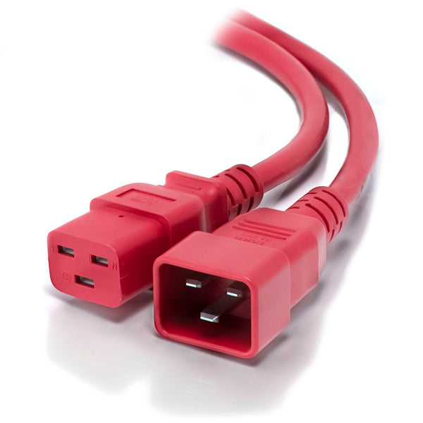 Alogic 1M Iec C19 To Iec C20 Power Extension Cable M To F Cable Red