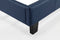 Single PU Leather Bed Frame Blue