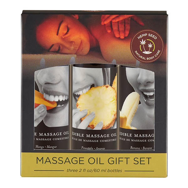 Massage Oil Trio Mango Pineapple And Banana Flavoured
