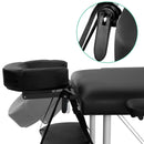 80cm Professional Aluminum Portable Massage Table - Black