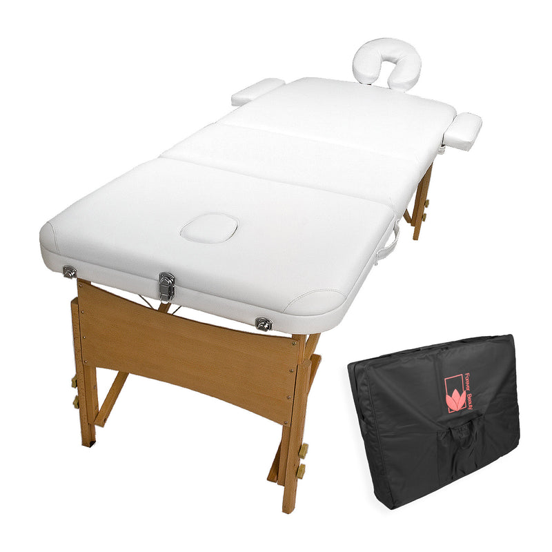 Wooden Portable Massage Table 70cm - WHITE