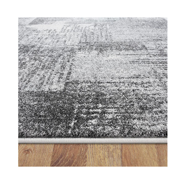 Machine Knotted Aspen Grey Hallway Runner Rug