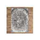 Machine Knotted Lotus Grey Hallway Runner Rug 80x300cm