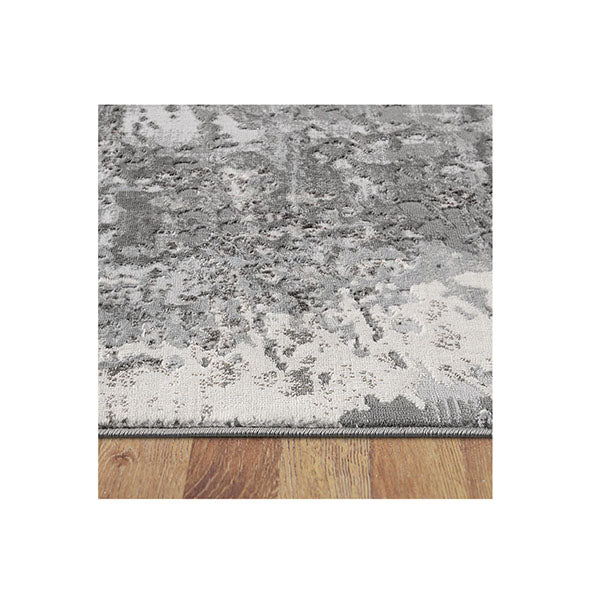 Machine Knotted Lotus Grey Hallway Runner Rug 80x300cm