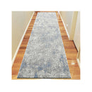 Machine Knotted Maxim Blue Hallway Runner Rug