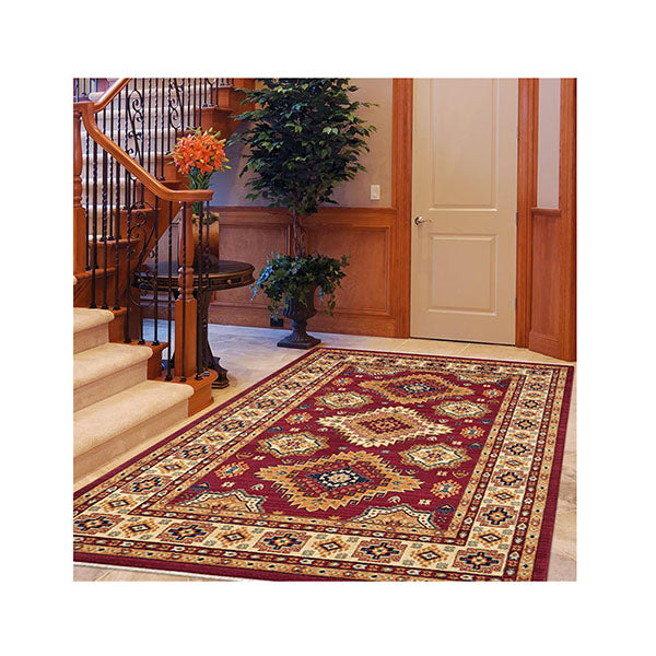 Machine Knotted Persian Red Rug