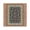 Machine Knotted Ruby Black Rug