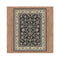 Machine Knotted Ruby Black Rug