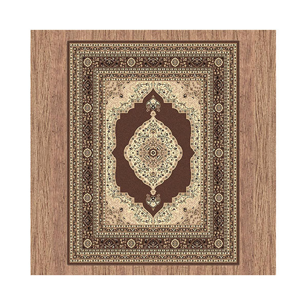 Machine Knotted Ruby Brown Rug