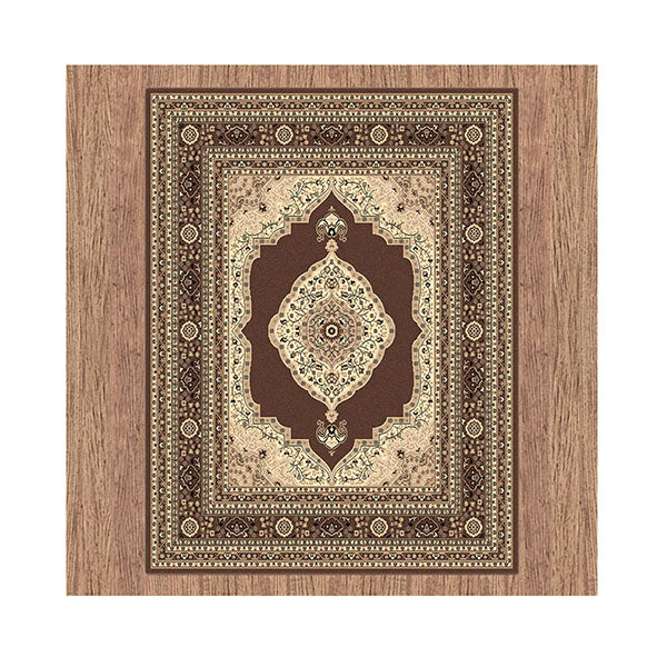 Machine Knotted Ruby Brown Rug