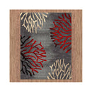 Machine Knotted Ruby Grey Rug