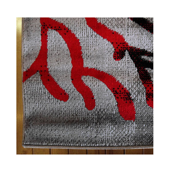 Machine Knotted Ruby Grey Rug