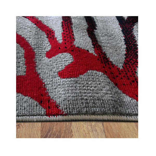 Machine Knotted Ruby Grey Rug