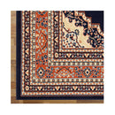 Machine Knotted Ruby Navy Rug