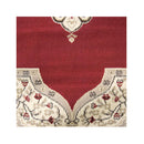 Machine Knotted Ruby Red Hallway Runner Rug