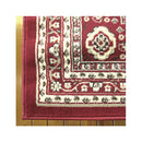 Machine Knotted Ruby Red Hallway Runner Rug