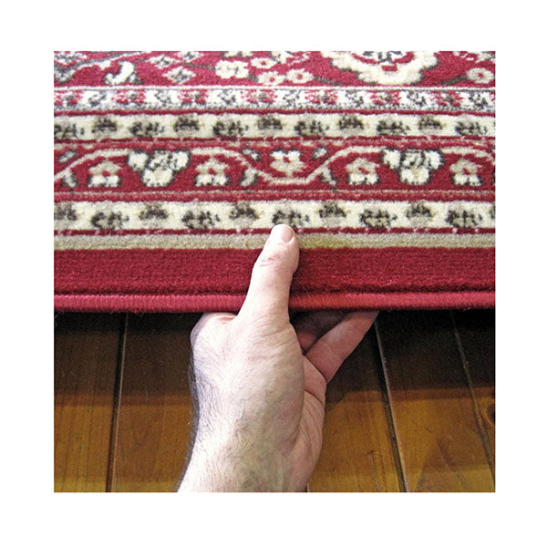 Machine Knotted Ruby Red Rug
