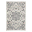 Geometric Grey Pink White Rug