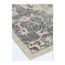 Geometric Grey Pink White Rug