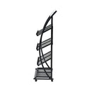 Magazine Rack 47 X 40 X 134 Cm Black And White A4