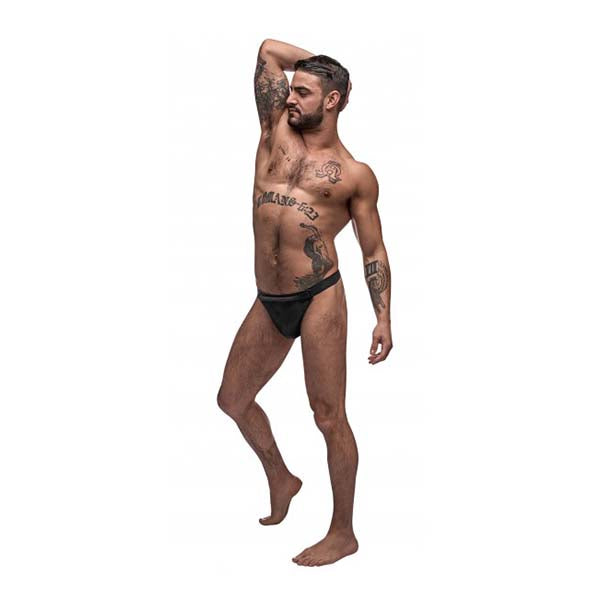 Male Power Grip And Rip Off Thong Black