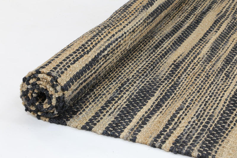Malmo Stipe Natural Jute Grey Rug
