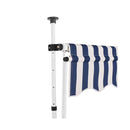 Manual Retractable Awning 250 Cm Blue And White Stripes