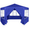 Marquee with 6 Side Walls - Blue