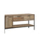Tv Cabinet 2 Storage Drawers Natural Wood Like Particle Board In Oak