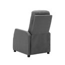Massage Recliner Light Grey Fabric
