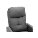 Massage Recliner Light Grey Fabric