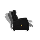 Massage Reclining Chair Black Faux Leather