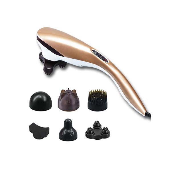6 Heads Portable Massager Soothing Stimulate Blood Flow Gold
