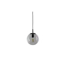 Matt Black And Clear Glass Pendant