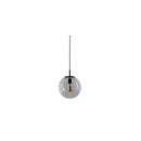 Matt Black and Clear Glass Pendant 30